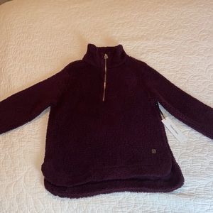 NWT Calvin Klein Half Zip Sherpa Pullover